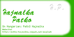 hajnalka patko business card