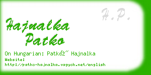 hajnalka patko business card
